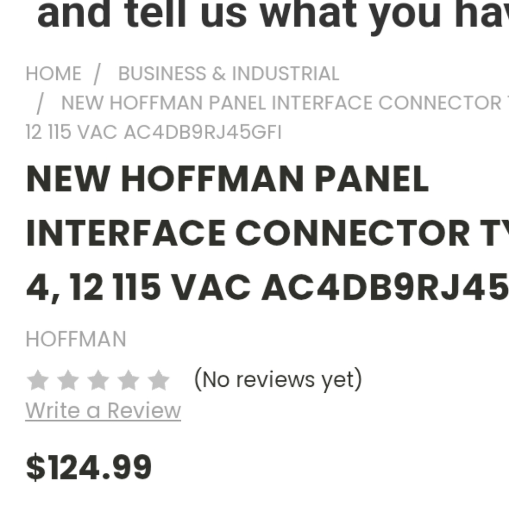 Hoffman Programming Devices Only TYPE 4, 12 A-C 4DB9J45GFI - Picture 4 of 16